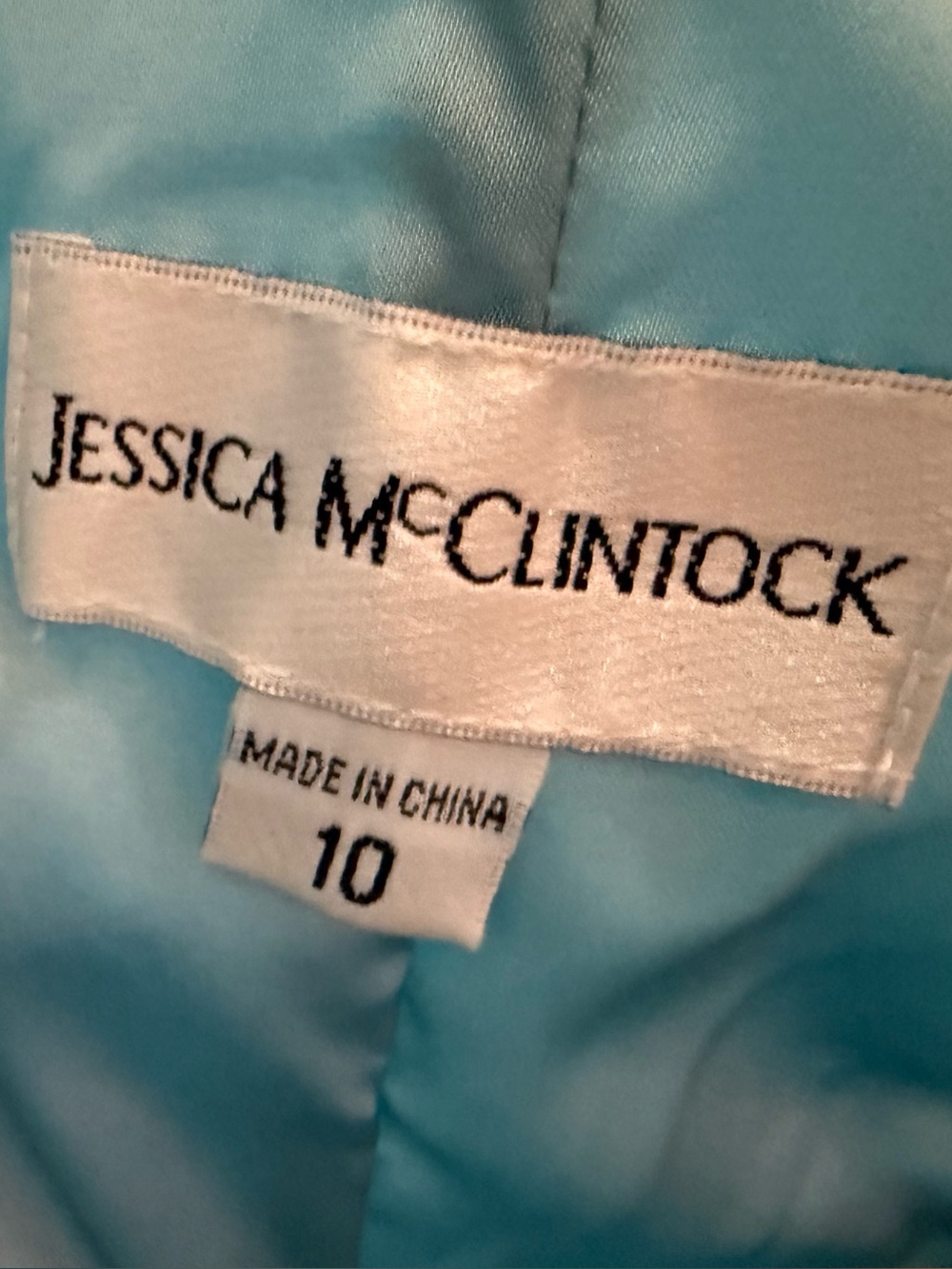 Jessica McClintock Rush Strapless Mini Dress Y2K Aqua Green Florets Rare 10 NWT - Picture 7 of 14